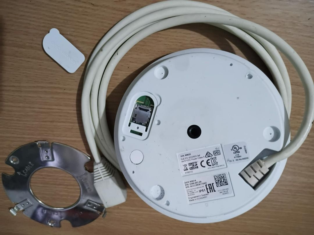AXIS M5014 PTZ Dome Network Camera (Category: Security Systems & CCTV Cameras) located in Manila. Submitted by unclevin29 (Listing ID 1399040043, Image 2). Description: > Pan, tilt, zoom in an ultra-discreet design > HDTV 720p and H.264 > IP51-rated protection against dust and dripping water > Power over Ethernet (IEEE 802.3af) > Built-in microphone and audio detection.