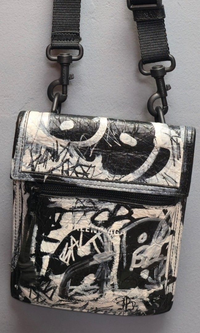 Balenciaga Explorer Graffiti Pouch Strap with receipt (Category: Luxury Bags & Wallets) located in Manila. Submitted by y6radidntw42672 (Listing ID 1398924931, Image 2). Description: Authentic balenciaga pouch strap, bought this in Busan, South Korea..