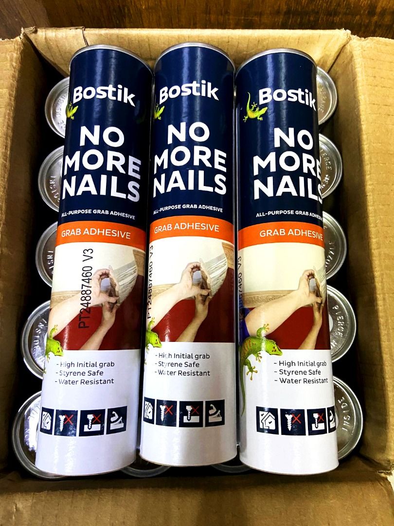 Bostik No More Nails Grab Adhesive - 300g (Category: Construction & Building Materials) located in Quezon City. Submitted by neilxeverest (Listing ID 1398980849, Image 1). Description: Bostik No More Nails - Grab Adhesive - 300g Tube available for sale! - 🦎Price = ₱175 - • For store pick-up, our store is located in Cubao, Quezon City (Everest Lumber Hardware, store front, 663 EDSA Cubao, Quezon City) • Our parking address, 123 Sgt. J. Catolos St