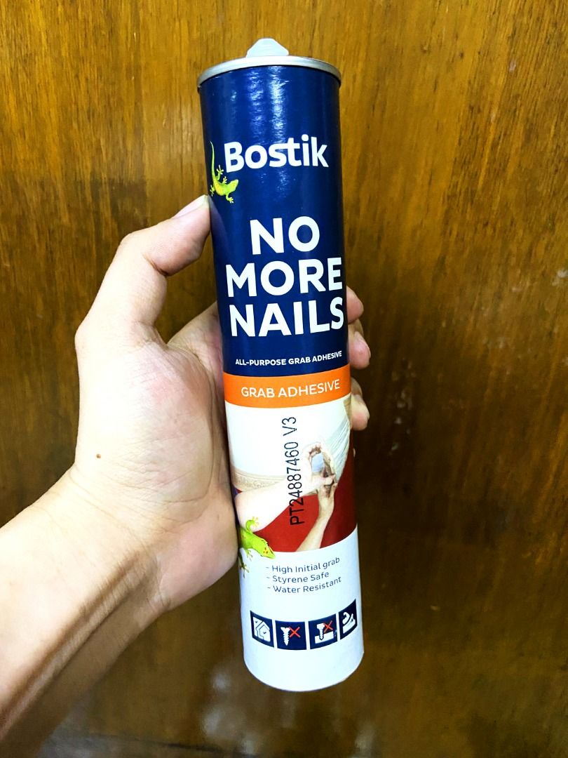 Bostik No More Nails Grab Adhesive - 300g (Category: Construction & Building Materials) located in Quezon City. Submitted by neilxeverest (Listing ID 1398980849, Image 3). Description: Bostik No More Nails - Grab Adhesive - 300g Tube available for sale! - 🦎Price = ₱175 - • For store pick-up, our store is located in Cubao, Quezon City (Everest Lumber Hardware, store front, 663 EDSA Cubao, Quezon City) • Our parking address, 123 Sgt. J. Catolos St