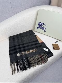 🌟官網授權商家🌟Burberry 巴寶莉拼色格紋羊絨圍巾64196896427905110