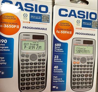 Casio fx-50FH II / fx-3650P II calculator64198419502721110