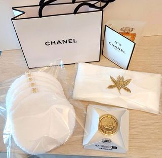 Chanel 金色電話環+香水、洗面巾、頭箍髮帶set64198185298691110