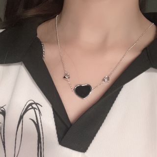 Chopard Happy Hearts 黑瑪瑙項鍊outlet64205029546371110