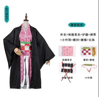 彌豆子cosplay 服裝+假髮64205029134978110