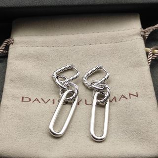 David Yurman 銀色鏈接耳環outlet64198645371777110