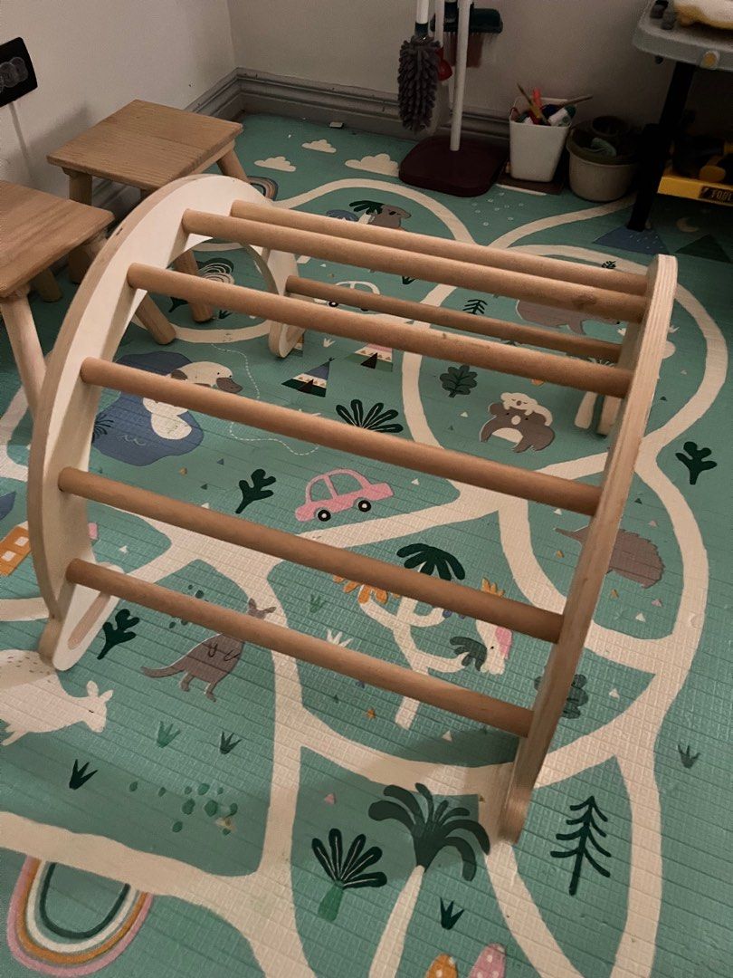 EDUCRATE Rocker Arch (Category: Infant Playtime) located in Quezon City. Submitted by ericas5 (Listing ID 1398953573, Image 2). Description: For sale: EDUCRATE Rocker & Arch PHP 1,500 Used but the wood is in good condition, only some paint stains Original Price PHP 2,899 .