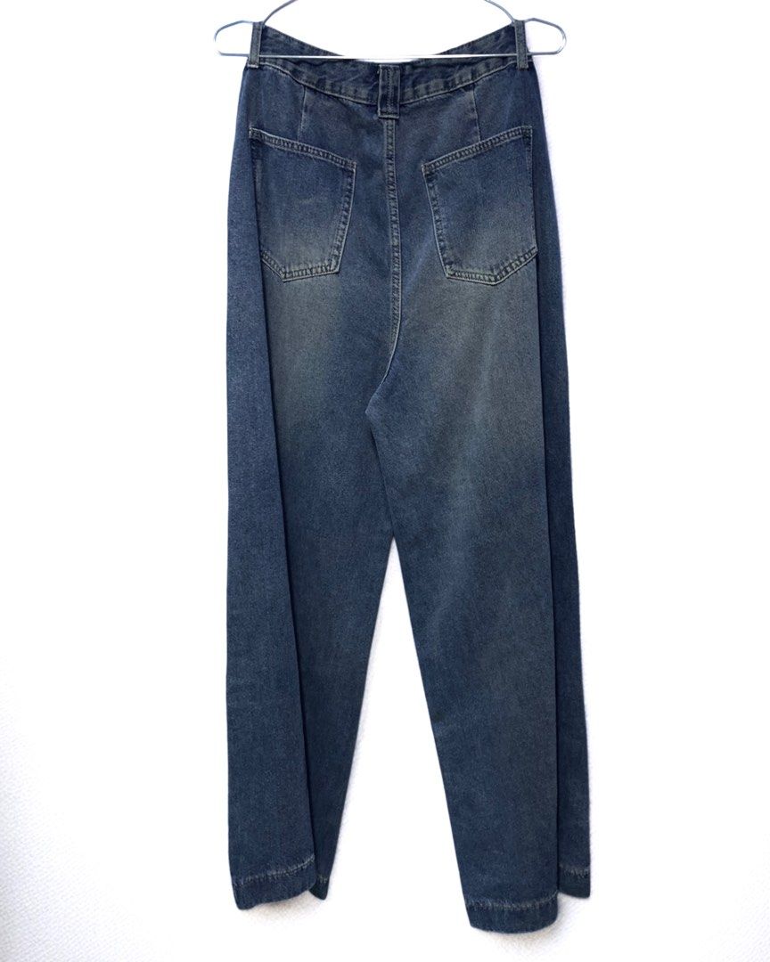 Elephant Wide-Leg Denim Jeans (Category: Jeans) located in Angeles City. Submitted by crushedgems (Listing ID 1398874423, Image 3). Description: id: Elephant Wide-Leg Denim Jeans [ W: 26-27 | L: 42 | Hem: 16 ] Condition: 90% Php 850 + Shipping Fee DM to purchase..