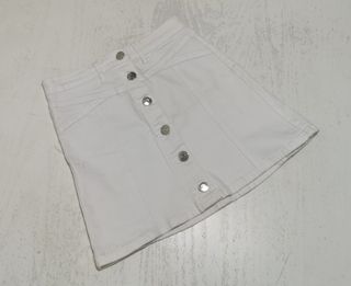 Forever21 White Elastic Button Skirt / Forever21 白色 彈性 扣鈕 半截裙64205028632065110