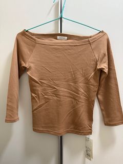 FRAY I.D 棕色露肩上衣64204783675522110