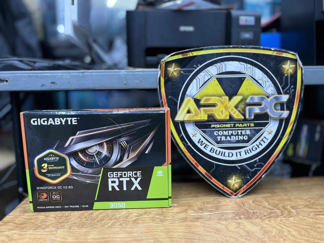 Gigabyte GeForce RTX 3050 (Category: Computer Parts) located in Quezon City. Submitted by corrinejil63041 (Listing ID 1398905245, Image 1). Description: "Level up your PC without breaking the bank." "Smooth gameplay. Stunning visuals. Smart choice." -• Gigabyte RTX 3050 ddr6 6gb = 11,500.00💥 💥 We’re still on SALE! Don’t miss out! 💪 📍 Store Locations: ✅ ARK PC Litex - 14 Litex Road, Commonwealth, QC (beside LBC Litex & Andok’s) ✅ ARK PC Olonga
