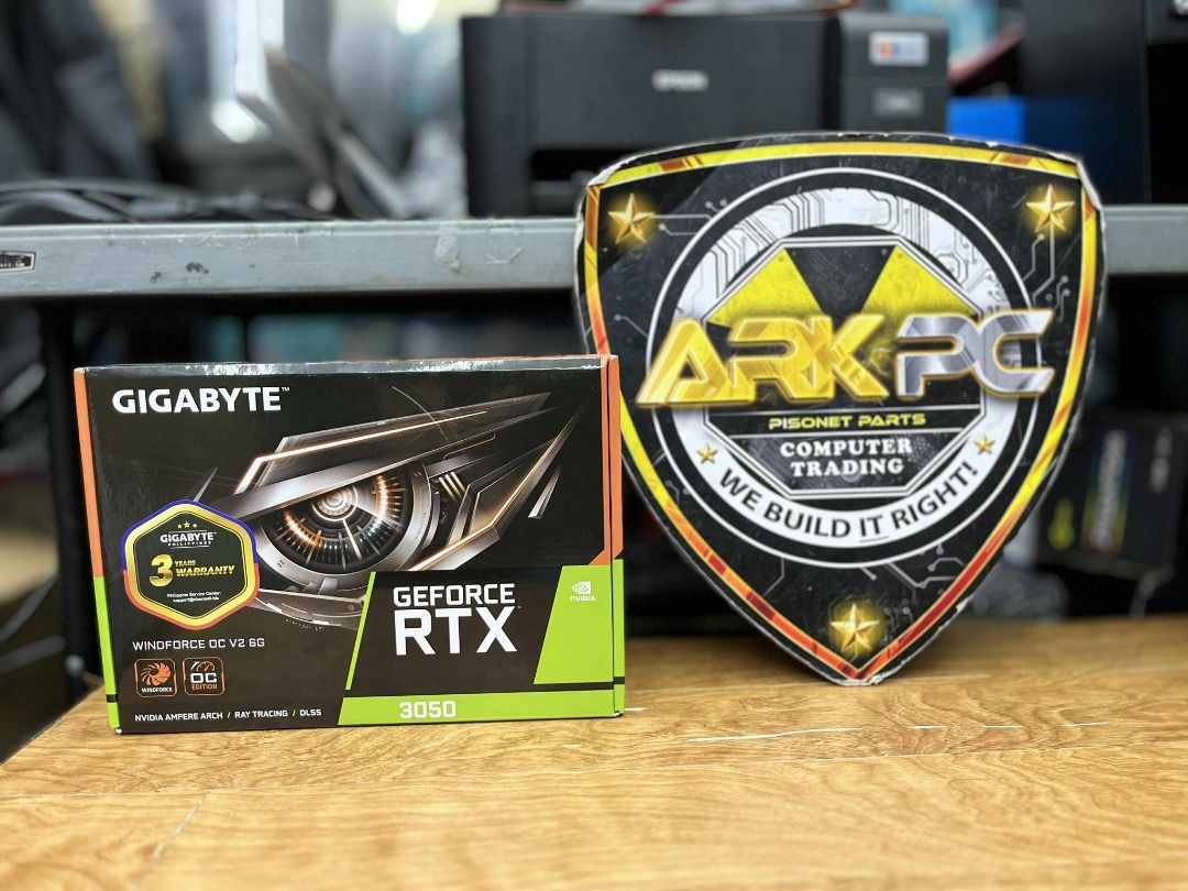 Gigabyte GeForce RTX 3050 (Category: Computer Parts) located in Quezon City. Submitted by corrinejil63041 (Listing ID 1398905245, Image 2). Description: "Level up your PC without breaking the bank." "Smooth gameplay. Stunning visuals. Smart choice." -• Gigabyte RTX 3050 ddr6 6gb = 11,500.00💥 💥 We’re still on SALE! Don’t miss out! 💪 📍 Store Locations: ✅ ARK PC Litex - 14 Litex Road, Commonwealth, QC (beside LBC Litex & Andok’s) ✅ ARK PC Olonga