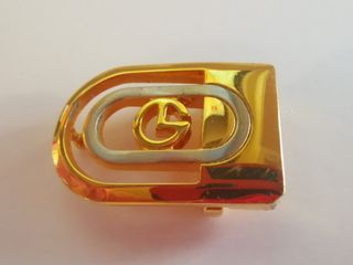 Goldlion 金利來，意大利製金色皮帶扣64200820250369110