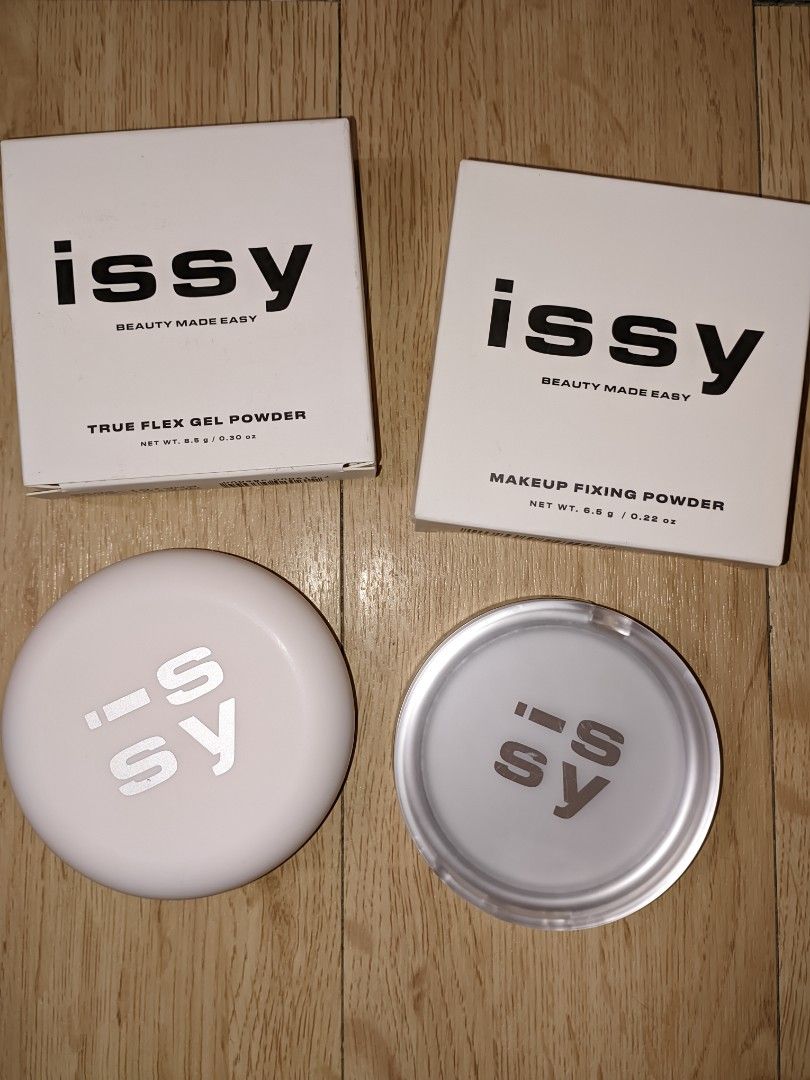 issy make up fixing and true gel powder (Category: Makeup) located in Pasig City. Submitted by pottyhead.22 (Listing ID 1398943637, Image 1). Description: — fixing powder brand new (AVAILABLE) 💚 — true gel powder : swatched once witn a silicone tool, see pic for condition, practically still bnew! — can be sold as bundle — fixing powder : used once only, see pic for condition (SOLD) NOTE: I’m very hygienic, and my makeup and skincare collections 