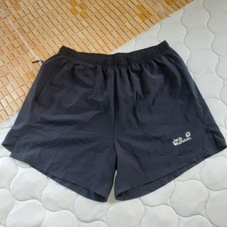Jack Wolfskin XL黑色連內膽運動短褲64204303486467110
