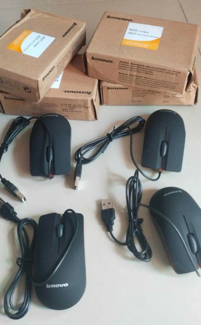 Lenovo Wired Mouse (Category: Mouse & Mousepads) located in Cebu City. Submitted by gracemarvin06 (Listing ID 1398945498, Image 2). Description: - Lenovo wired mouse - Sleek black design with orange accent - USB connector - Comes with original box - Perfect for home or office use - Easy to set up and use.