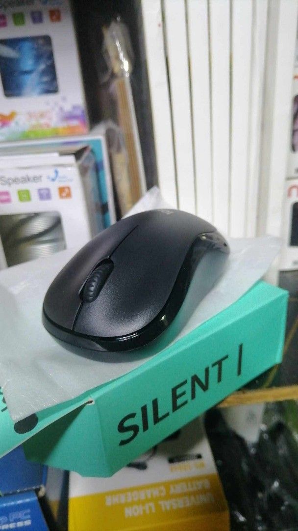 Logitech Silent Wireless Mouse (Category: Mouse & Mousepads) located in Cebu City. Submitted by gracemarvin06 (Listing ID 1398910911, Image 2). Description: - Logitech wireless mouse - Silent click for quiet use - Ergonomic design - Long battery life - Includes USB receiver - Color: Black.