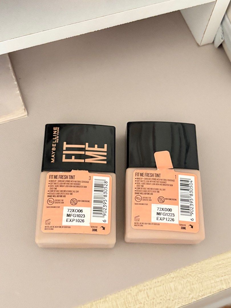 Maybelline Fit Me Fresh Tint (Category: Makeup) located in Cavite. Submitted by bixcuittt (Listing ID 1398947031, Image 2). Description: Maybelline FitMe Fresh Tint Shade: 01 and 03 • swatched only. i personally do not prefer the finish (that's why i'm selling this out) •98% full!!.
