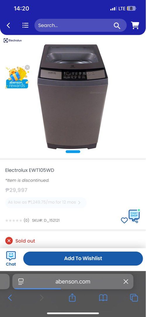 (NEGOTIABLE) Electrolux 10kg Washing Machine (Category: Washing Machines and Dryers) located in Manila. Submitted by swiftwhale-9fbc (Listing ID 1398973430, Image 3). Description: Electrolux 10kg Top Load Inverter Washing Machine EWT105WD 🌀 Excellent condition, runs smoothly and energy-efficient! ✨ Features: Cyclonic Care Pulsator, Prism Drum, Tub Clean, Wool Function, Air-Fresh Drying, Start Delay, and Digital Countdown. 📏 Size: 58W x 96.8H x 