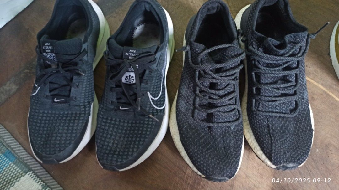 NIKE INTERACT RUN X ADIDAS ASPACK (Category: Sneakers) located in Las Pinas. Submitted by herbertmanalo02 (Listing ID 1398163998, Image 1). Description: ISSUE:MINIMAL SIGN OF USAGE ONLY. NO INSOLE NIKE MUKHANG BAGO PA KONTING LABA LANG NO SOLE SEPERATION SIZE NIKE:US 8.5 ADIDAS:US 9.