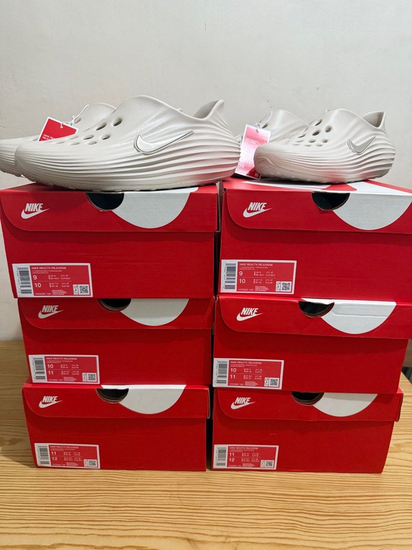 Nike ReactX Rejuven8 - ‘Light Orewood Brown’ (Category: Sneakers) located in Marikina City. Submitted by heneral_luna7141 (Listing ID 1398912857, Image 1). Description: Nike Rejuven8 - ‘Light Orewood Brown’ 100% BrandNew and Original Sizes: 9 (2) 10 (2) 11 (2).