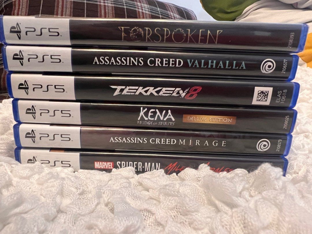 PS5 Games for Sale (Category: PlayStation) located in Quezon City. Submitted by tazlivs (Listing ID 1398920258, Image 1). Description: PS5 Game for SALE No scratches, with box Kena bridge of the Spirits 1000 Tekken 8 1500 sold Assassin’s Creed sold Forspoken sold Spiderman Miles Morales 1500 sold .