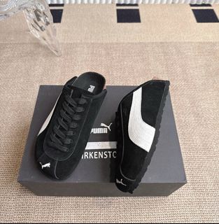 Puma x Birkenstock 皮革絨面 休閒鞋 平底鞋 包頭拖 男女裝35-4564194998931843110