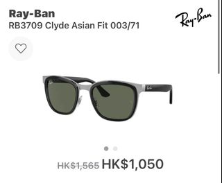Ray-Ban RB3709 Clyde Asian Fit 太陽眼鏡 ( 無眼鏡盒 ）64203305215745110