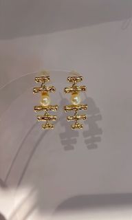 S925銀針天然日本akoya珍珠耳環4.8mm 極光鏡面羽皇金色 海水珍珠耳釘64196896158851110