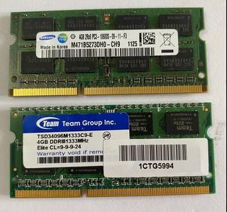三星 & Team Group 4GB DDR3 記憶體64206383741825110