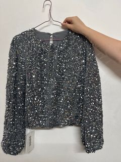 Sequined evening top 亮片晚裝上衣 64204303339522110