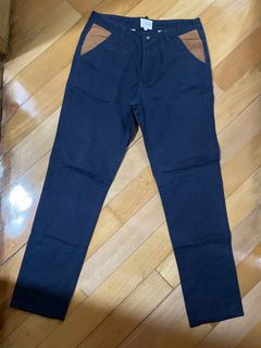 深藍色休閒slim cut長褲 W2964202893726722110