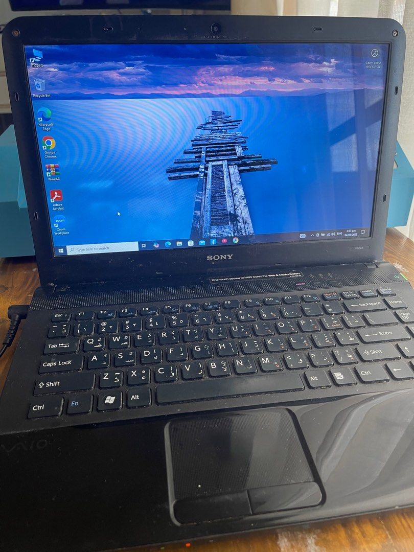 Sony Vaio (Black) (Category: Laptops & Notebooks) located in Makati City. Submitted by esila.essentials (Listing ID 1398884533, Image 2). Description: Sony Vaio (Black) Model PCG-61315L Intel Core i3 4GB RAM upgraded to 120GB SSD 14 inch screen Windows 10 Pro Included: original charger Issue: Small Crack (see picture) Needs to be plug-in while using, battery should be replaced Max price: P3500 Location: Acacia Estates Taguig.