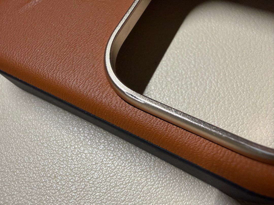 Torras Vegan Leather Stand Case 16PM (Category: Cases & Sleeves) located in Pasig City. Submitted by vince.declutters (Listing ID 1398891182, Image 3). Description: - original torras vegan leather case with stand and camera button for 16 promax - case is used. There are minor dents on the metal part on the camera as sign of usage but overall unnoticeable. See pics attached.