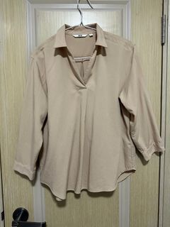 Uniqlo 米色女裝襯衫64202678550531110