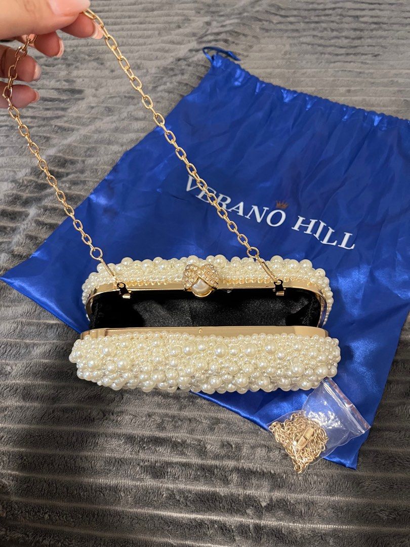 Verano Hill Pearl Clutch Bag (Category: Clutches) located in Taguig. Submitted by aziald (Listing ID 1398938233, Image 2). Description: Pearl clutch bag can be used as bridal bag or other occassions.