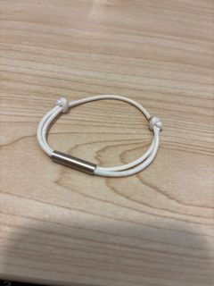 White Cord Bracelet with Silver Bar64194996844801110