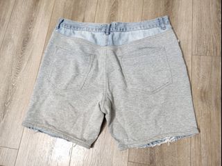 Zara 男裝短牛仔拼布 XL64194998653315110