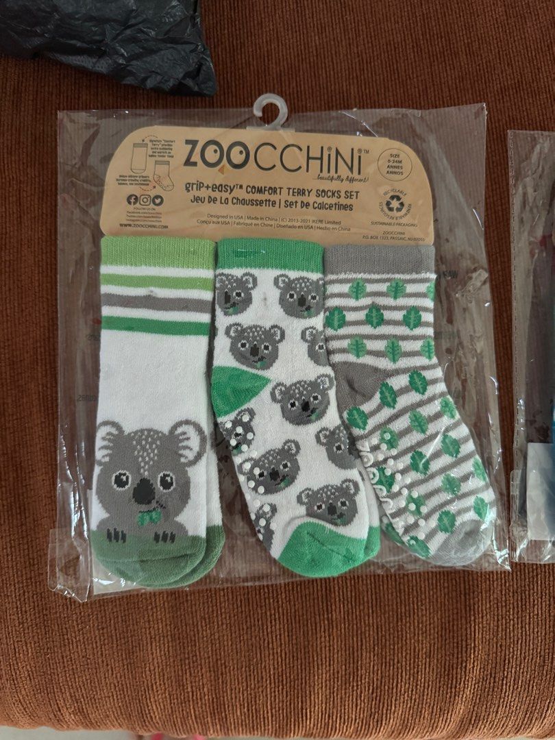 Zoochini Comfort Terry Socks Set - Koala or Shark (Category: Babies & Kids Fashion) located in Quezon City. Submitted by saaaandy (Listing ID 1398945697, Image 2). Description: Zoochini Socks 2 designs available: Koala Green or Shark Blue Price: P500 each Payment: BPI or Gcash deposit only Delivery: shipping c/o buyer For inquiry: 09088805796.