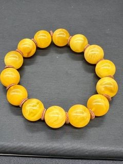 13mm雞油黃飄花蜜蠟15手圍(滿$500包順豐智能櫃)64221337358978110