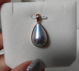 18K玫瑰金馬貝珍珠吊咀64210509946370110