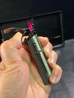 Windproof Lighter (Sword) and Black Frosted Cigarette Case (20 pcs)64210936784770110