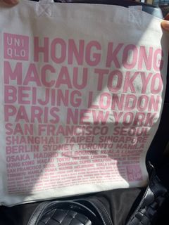 粉紅色超罕有,20周年購物袋 Uniqlo City Print Tote Bag64209179549825110