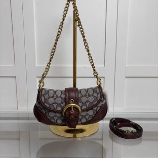 （現貨秒殺價360） COACH/蔻馳女士經典標誌 SOHO 25號手袋斜挎包單肩包老花64215708016642110