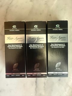 $36 / 3支 Natural Herbal Hair Again 2000 髮再生防脫、育髮洗髮露(適合中、乾性髮質)60mlx3支64208959718273110