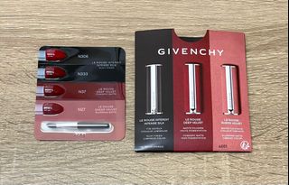 4色 Givenchy 唇膏絲滑緞彩唇膏 Le Rouge Interdit Intense Silk Lipstick sample Make up 唇膏試用裝64209855972482110