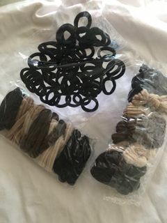 多色髮圈髪飾、黑色迷你53條、其他2款各20條、全部64211550822915110
