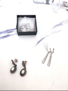 925純銀+晶石耳環64212407413121110