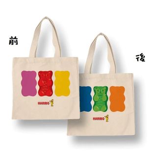 包順豐櫃 $150/件 Haribo gummy bear 哈瑞寶 限量 環保購物袋 環保袋 購物袋 Tote Bag 可上膊 手提袋 前後都有精美圖案(圖中可見) 材質：帆布 Size：35.5x29x11.5cm 全新64214784219523110