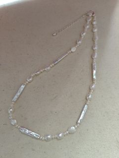 Design Natural Pearl Necklace (Good Luster, Minimal Flaws, Elements: Silver Bar Pearls, Irregular Pearls)64208762115203110